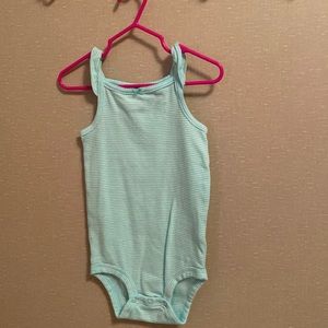 Blue with white stripes 24 months girls onesie